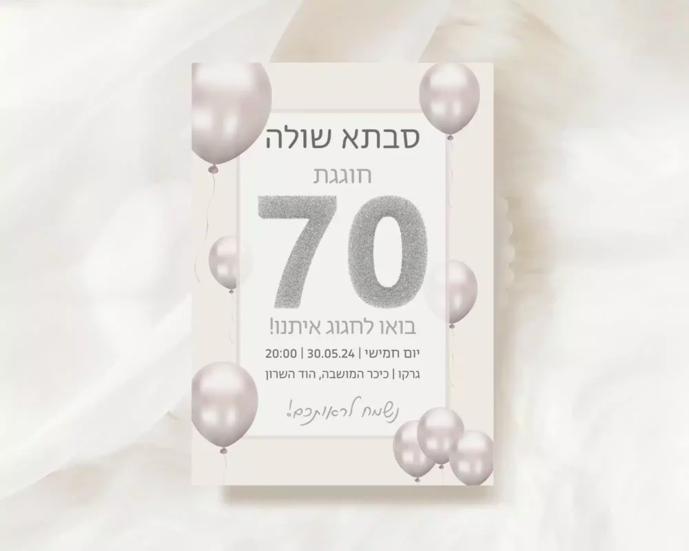 הזמנה ליום הולדת - שולה